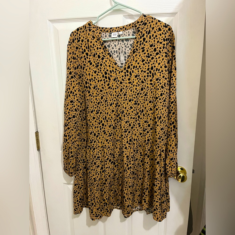 Gap Leopard Print Dress. Large. New with tags